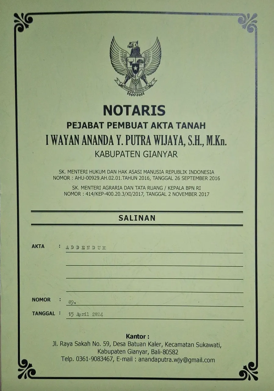 Addendum to Cooperation Agreement No. 01